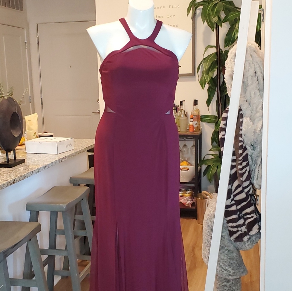 Plum ball gown